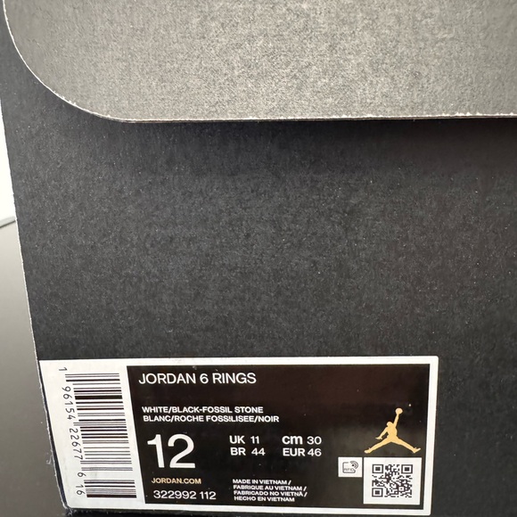 Jordan 6 Rings (Fossil Stone) Deadstock - Picture 2 of 7
